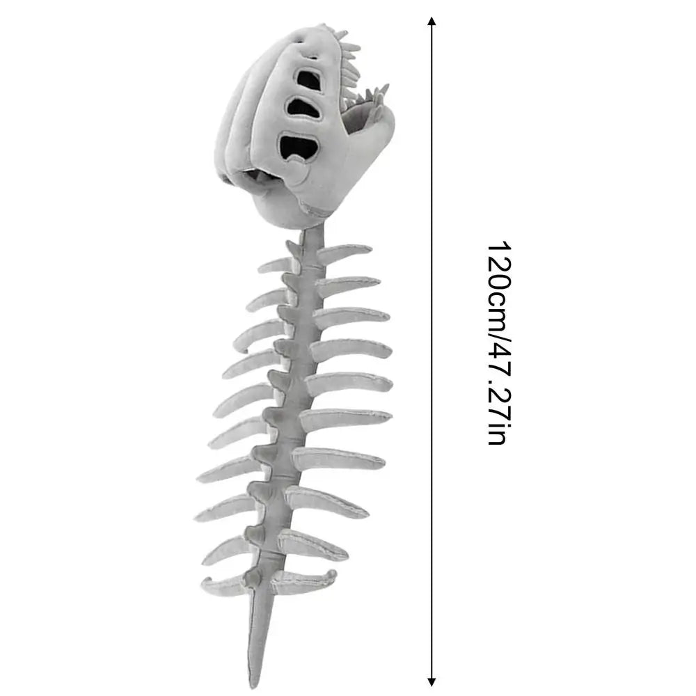 Funny Dinosaur Skeleton Headpiece Wearable Plush Costume Hat Soft Dino Skull Toy For Adults Kids Boys Girls Home Halloween Party Peaceful Pleasures Health and Wellness Gray S