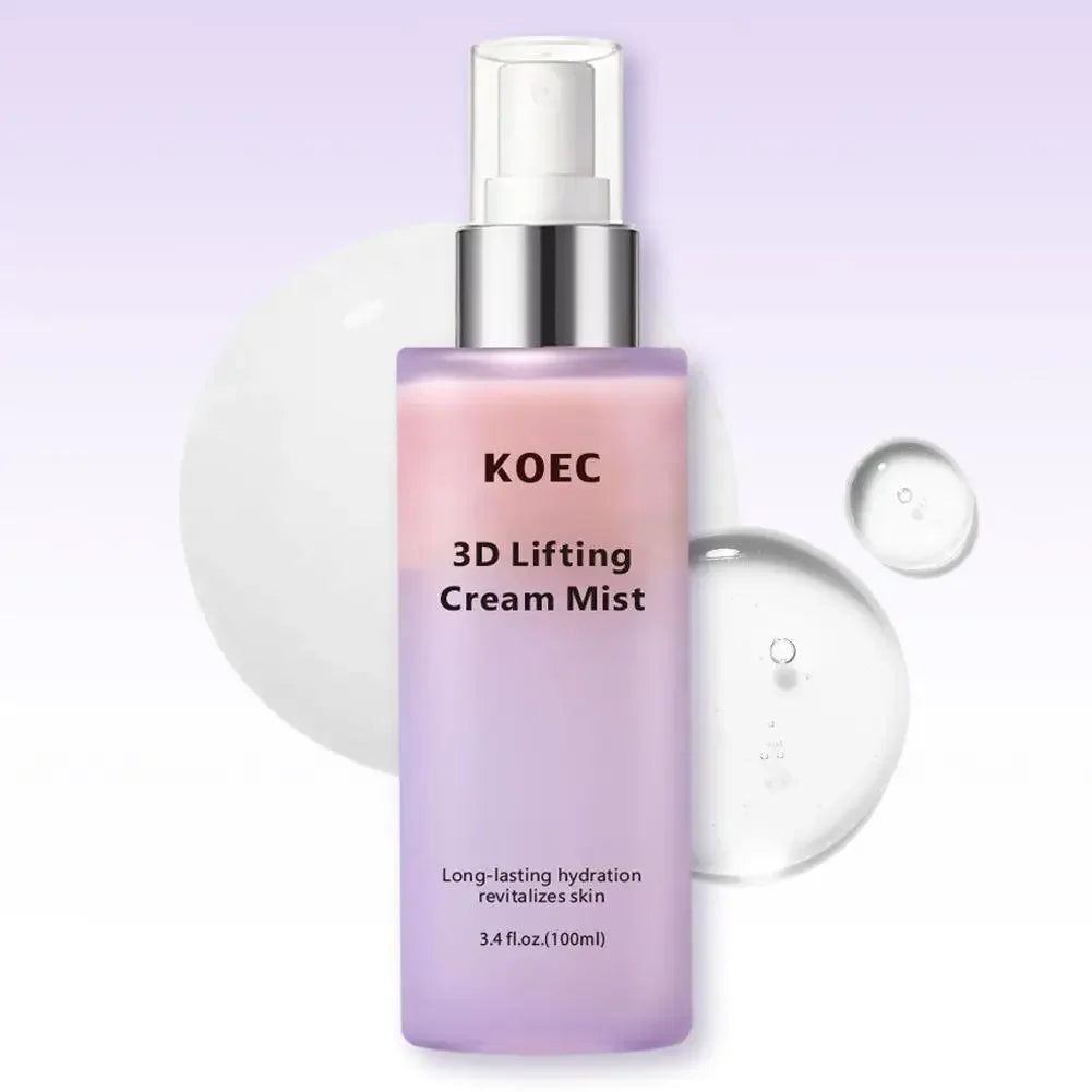 KOEC 3D Lifting Face & Neck Cream - Deep Hydration Firming Nourishing Improve Elasticity Korean Skincare For All Skin Types Peaceful Pleasures Health and Wellness 3D Lifting Mist