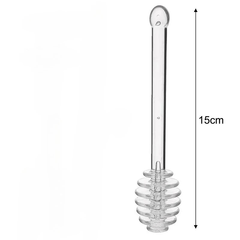 Transparent Honey Stirring Stick Plastic Long Handle Honey Spoon Practical Milk Tea Jam Stirring Bar Multifunction Kitchen Tools Peaceful Pleasures Health and Wellness