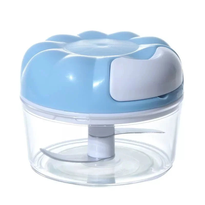 Manual Pull String Vegetable Chopper with Container & Mincer