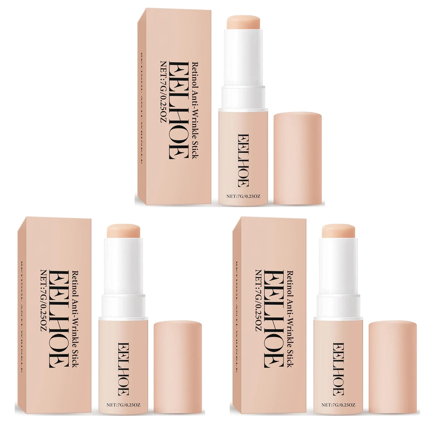 EELHOE Retinol Anti-Wrinkle Cream Stick | Firming & Moisturizing Retinol Face Cream Peaceful Pleasures Health and Wellness 3 X 7g Boxed