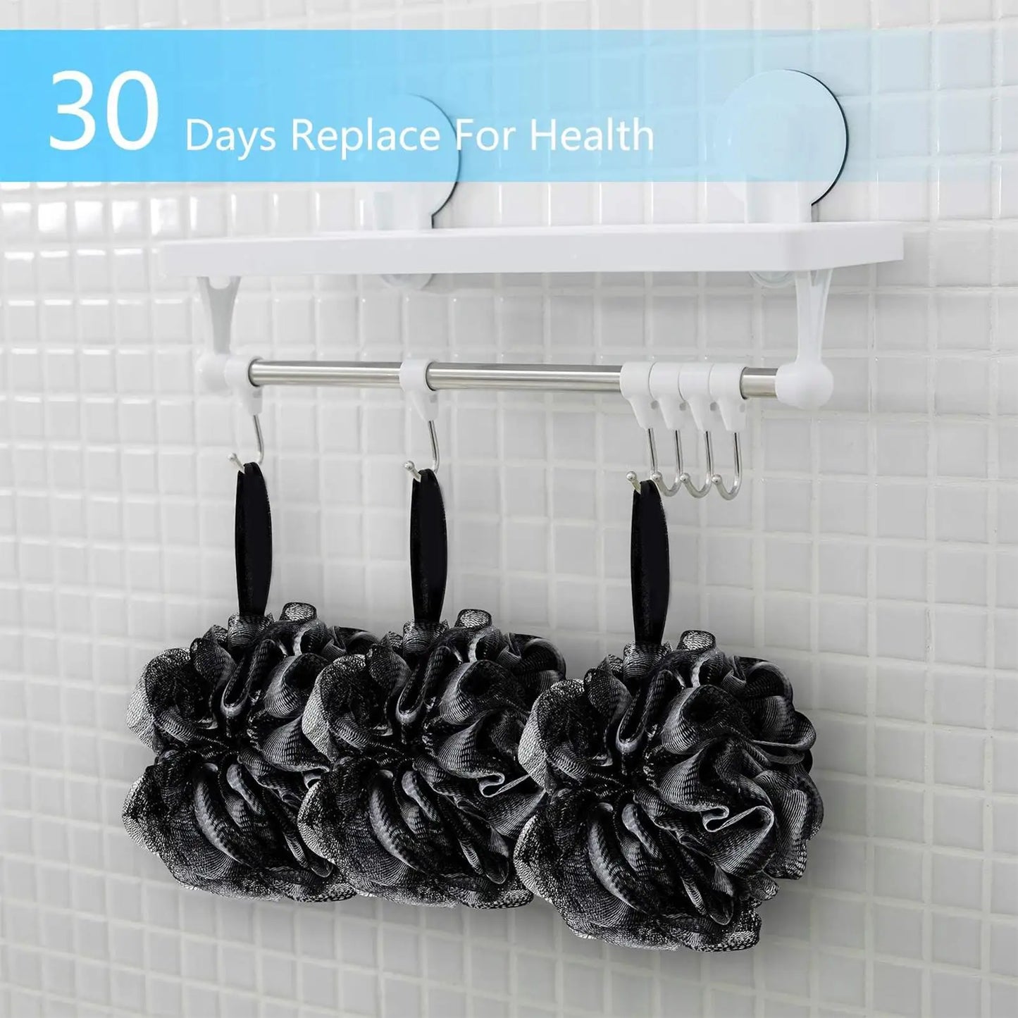 Mesh Loofah Bath Sponge – Exfoliating Body Scrubber Ball