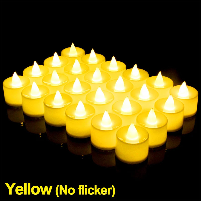 Flameless LED Tea Light Candles | Battery Powered, Set of 1/6/12