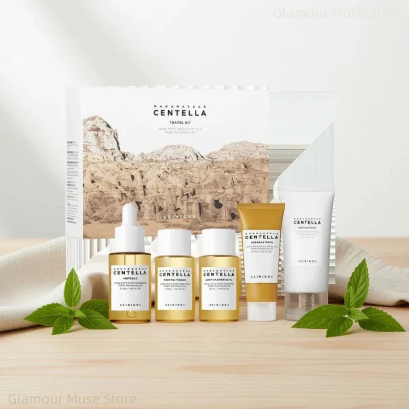 Korean Centella Travel Kit — 5-Piece Mini Skincare Gift Set Peaceful Pleasures Health and Wellness