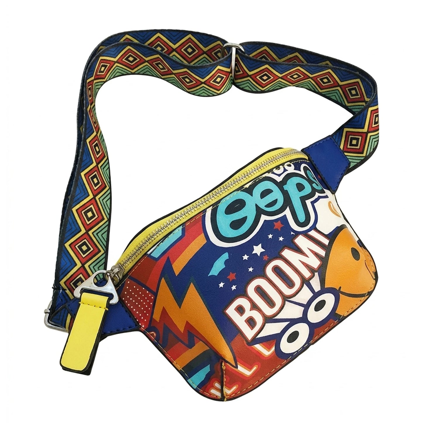 Korean Style Cartoon Crossbody Bag For Students With Adjustable Strap And Multi Pocket Design Peaceful Pleasures Health and Wellness YELLOW