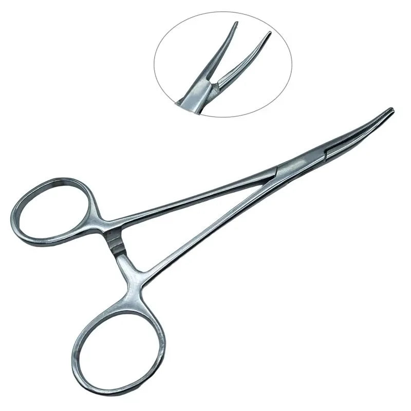 12.5 16 18cm Hand Tool Hemostatic Forceps Pet Hair Clamp Fishing Locking Pliers Epilation Tools Curved/Straight Tip Peaceful Pleasures Health and Wellness curved 12.5cm