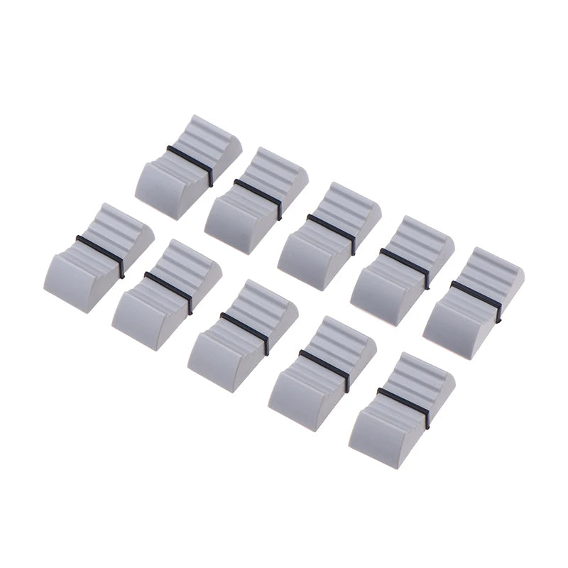 Multicolor Plastic Mixer Push Key Cap Fader Knob Cap Touch Sensitive Slider Ribbed Mixer Desk Switch Knob Cap Length 24.5MM Peaceful Pleasures Health and Wellness Gray Other
