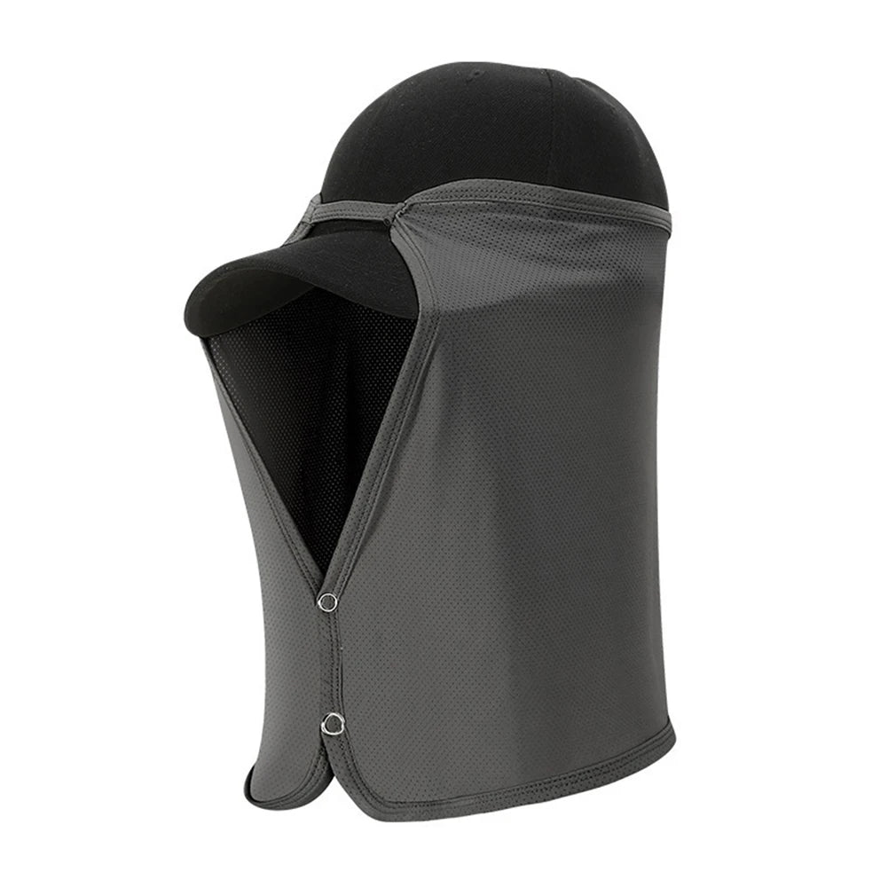 UV Protection Face & Neck Sun Shield – Quick-Dry Outdoor Visor Cover Peaceful Pleasures Health and Wellness Dark Gray spain