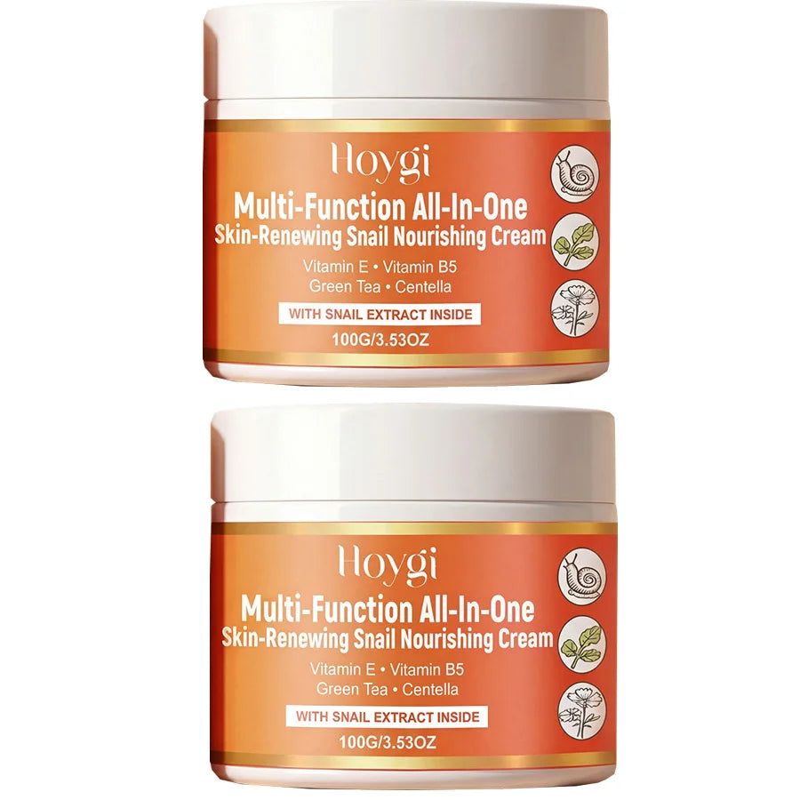 Snail Mucin Moisturizer Cream Korean Skin Care Day & Night Snail Repair for Face Beauty Anti Aging Facial Skincare Peaceful Pleasures Health and Wellness 100gx2 pieces