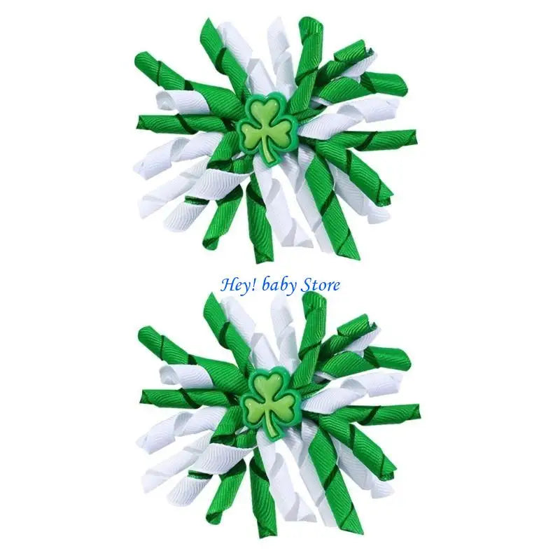 St. Patrick's Day Baby Hair Bows – Irish Festival Clips for Girls