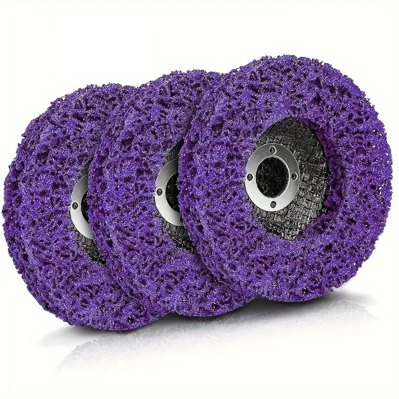 100mm Coral Poly Strip Disc – Rust & Paint Removal Abrasive Wheel Peaceful Pleasures Health and Wellness 100MM 3PCS
