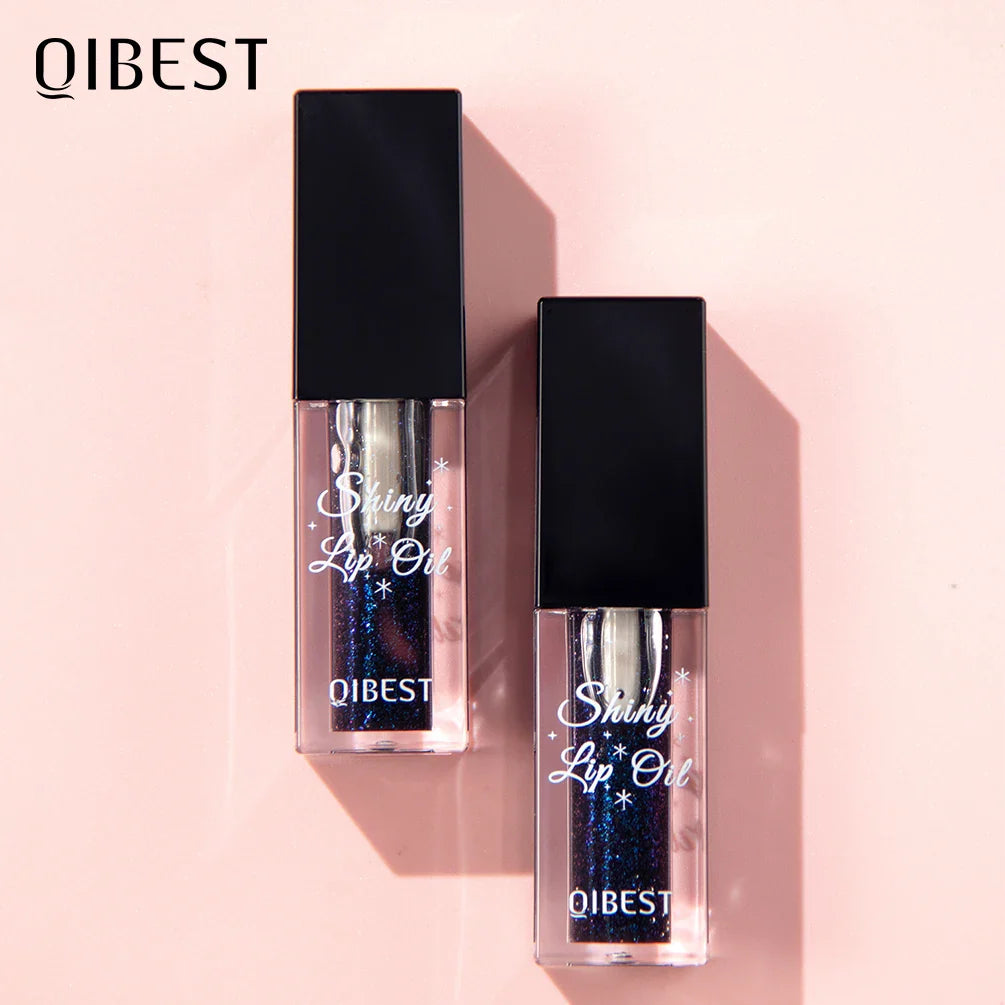 QIBEST Black Mirror Color-Changing Lip Gloss Oil | Diamond Shine