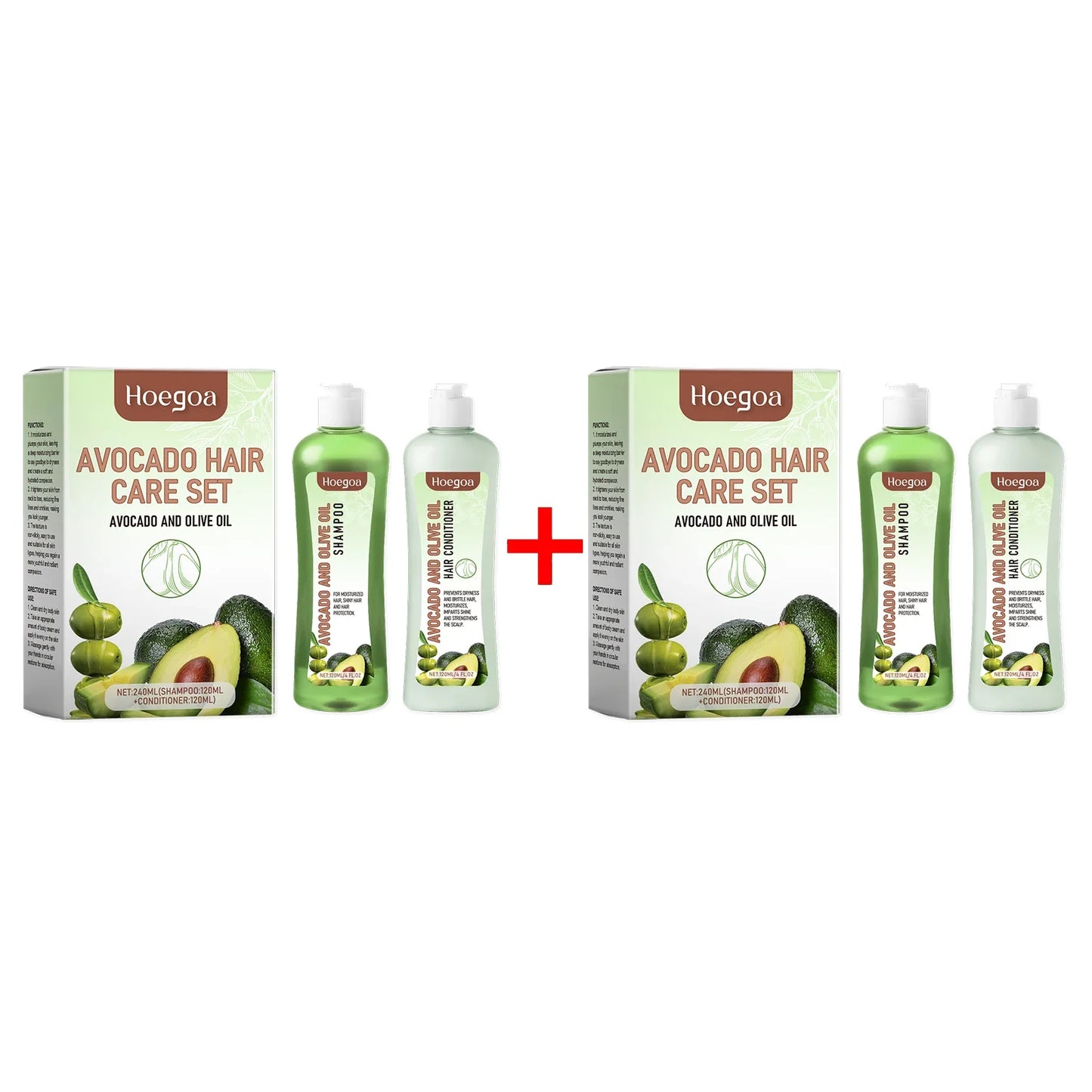 Hoegoa Avocado Oil Shampoo & Conditioner Set 240ml
