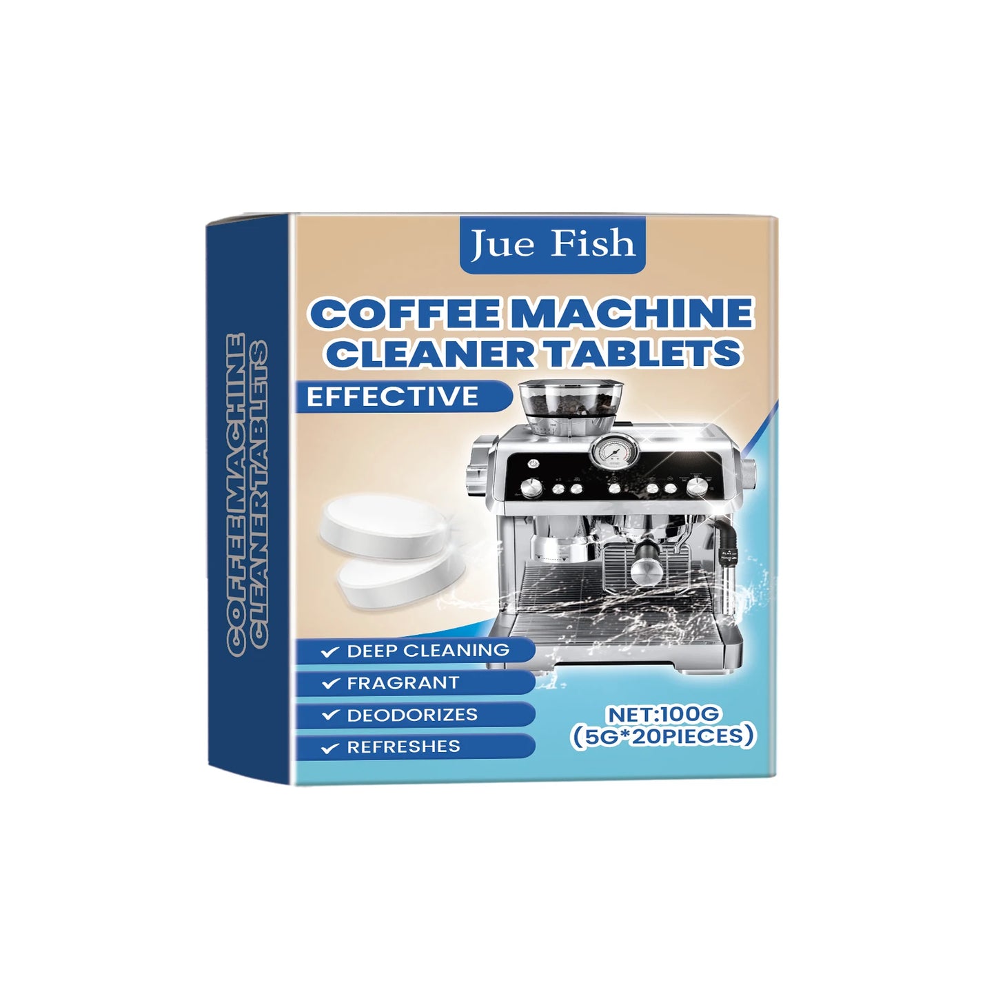 20-Pack Coffee Machine Cleaning Tablets – Deep Clean & Degrease