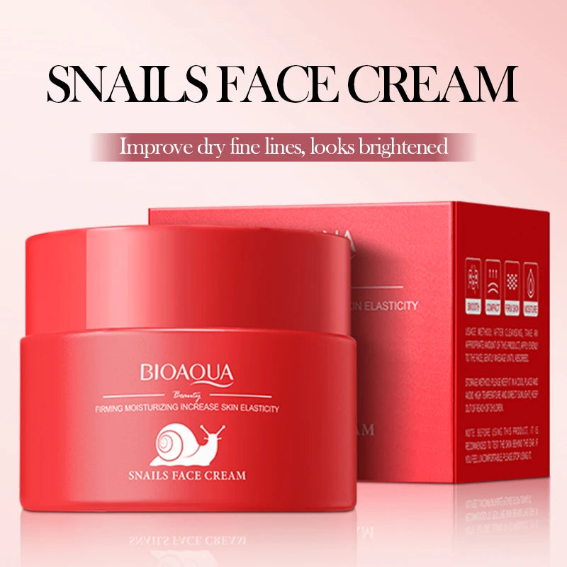 BIOAQUA Nicotinamide Face Cream – Snail Collagen Anti-Aging