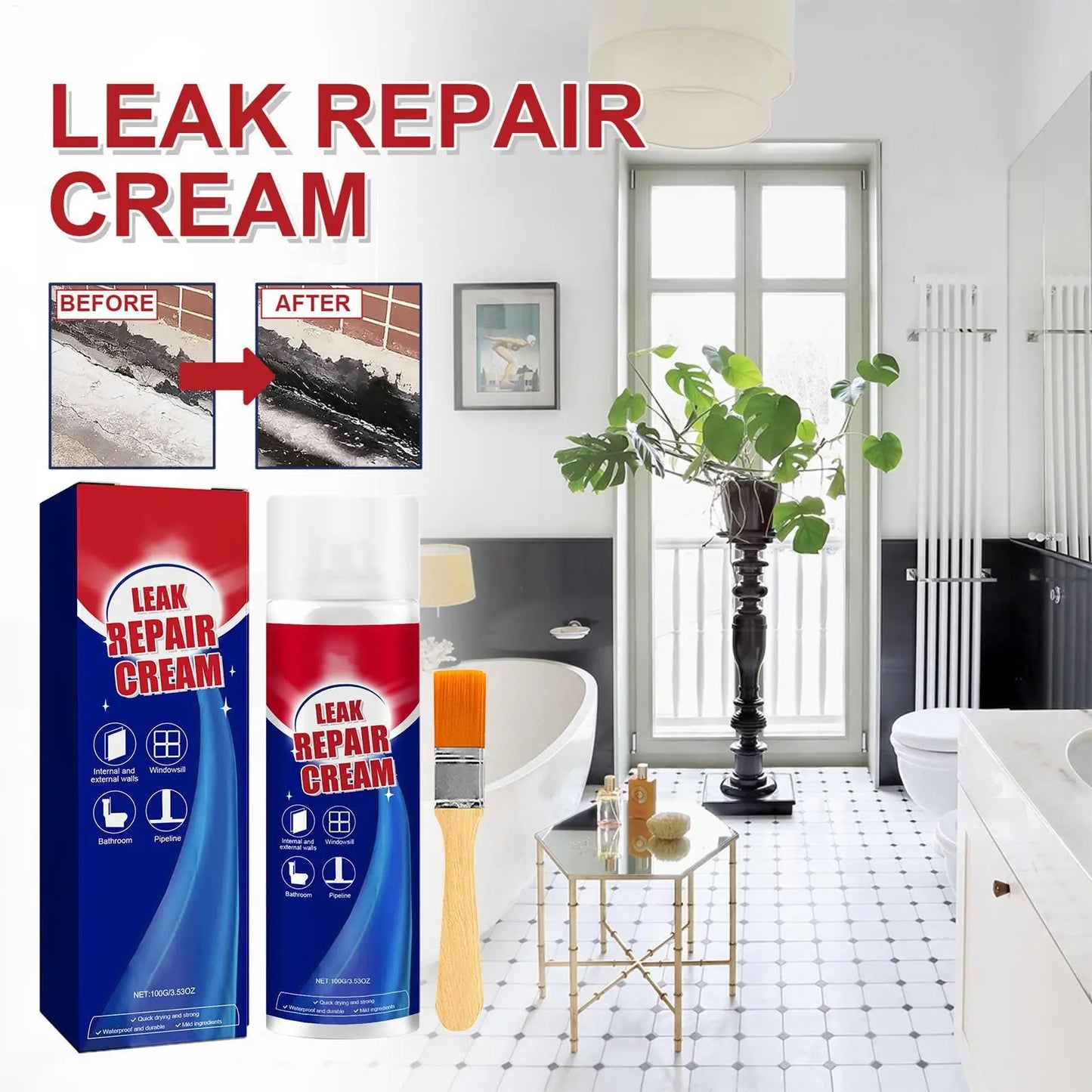 Leak Repair Waterproof Sealant Leak repair waterproof sealant spray Waterproof Sealant Spray Household Seal Repair Tool Peaceful Pleasures Health and Wellness