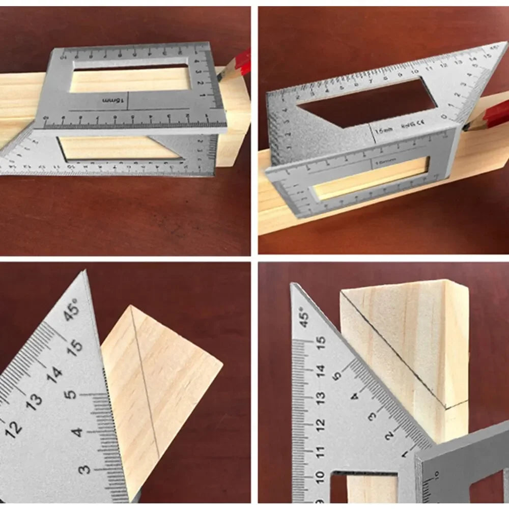 T-Type Woodworking Gauge Ruler Multifunction Ruler 45 90 Degree Gauge Rule Measurement Tool Carpentry Scribe Mark Line Measuring Peaceful Pleasures Health and Wellness