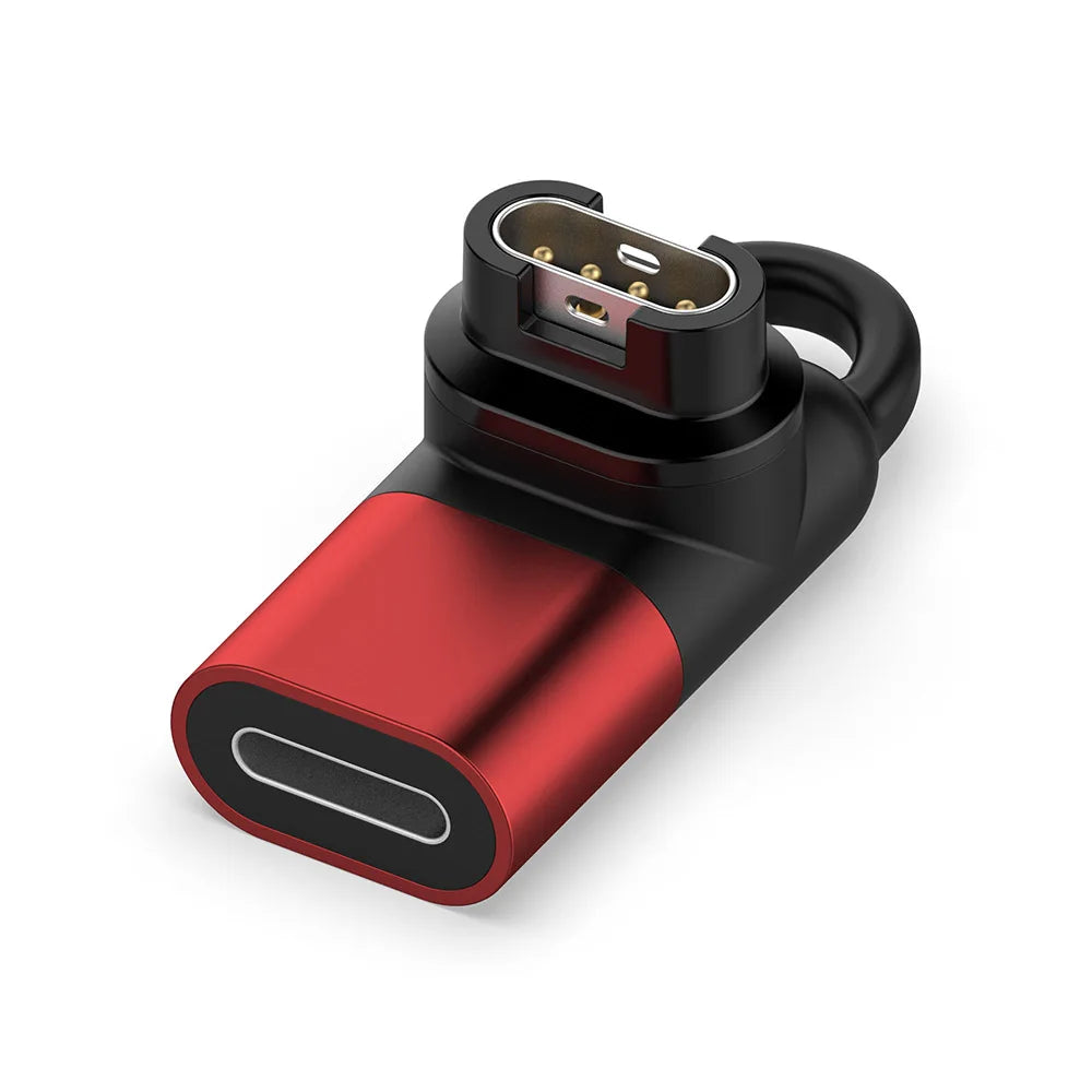 Type C Charging Adapter For Garmin Fenix 8 7 7S 7X Instinct 3 2 2s 2X Watch Charger Connector for Forerunner 570 965 265 255 955 Peaceful Pleasures Health and Wellness Red
