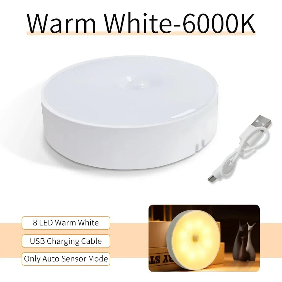 Motion Sensor LED Night Light USB Rechargeable 3-Pack