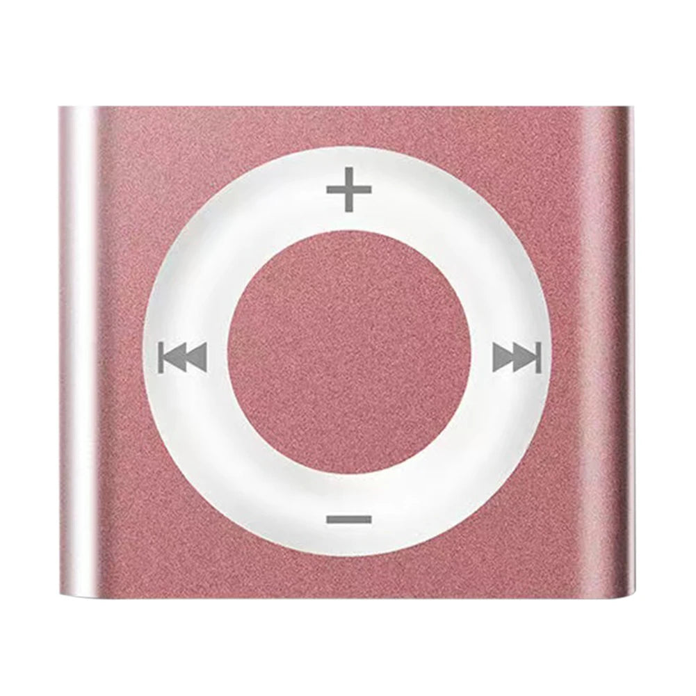 Mini Audio Player Build in Speaker Clip-on Sports Music Player Rechargeable 180mAh with Headphone Support TF Card for Boys Girls Peaceful Pleasures Health and Wellness Rose Gold