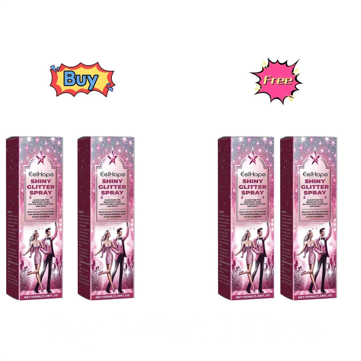Eelhope Glitter Shimmer Spray – Face, Hair, Body & Clothes
