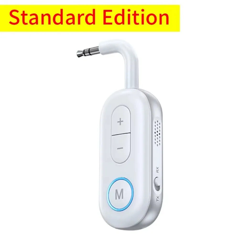 2 in 1 Bluetooth 5.4 Receiver Transmitter Mini Wireless Bluetooth Wireless Adapter Bluetooth-compatible Jack Peaceful Pleasures Health and Wellness White