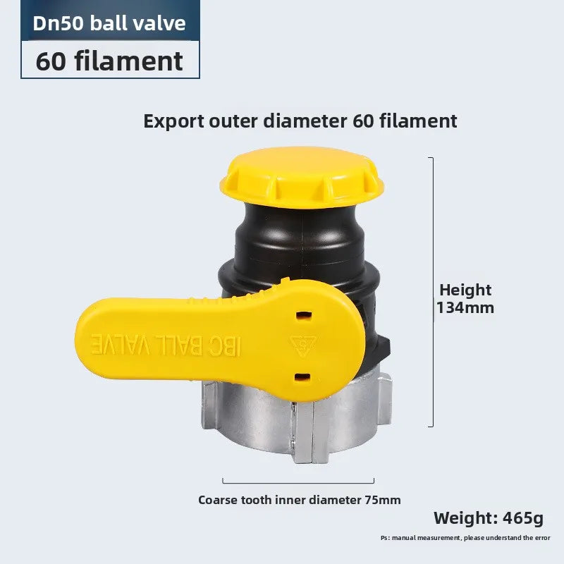 DN50 Ball Valve for 1000L IBC Tote Tank – Butterfly Valve Fitting