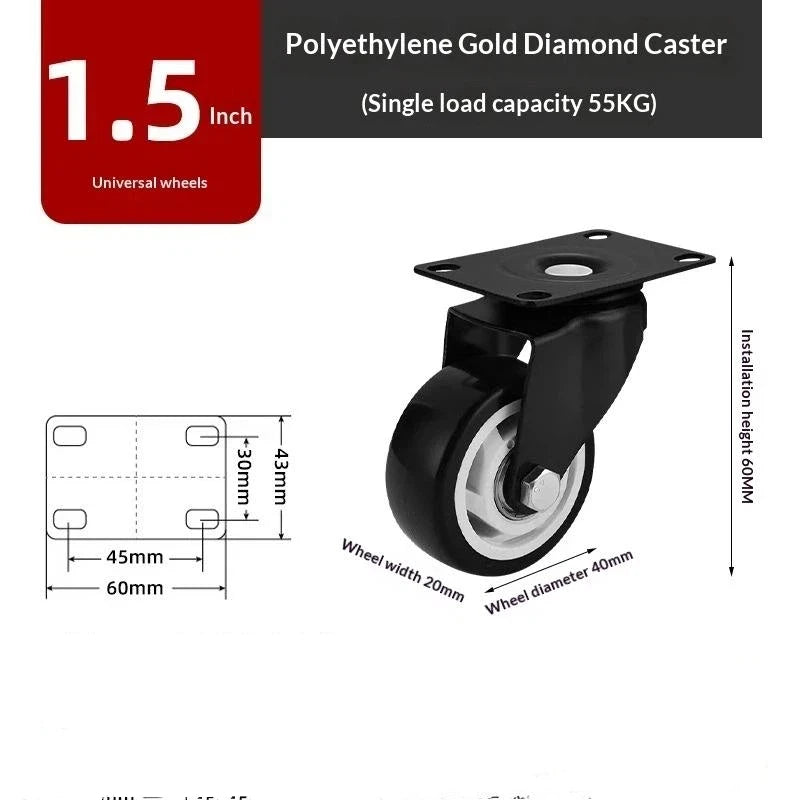 Heavy-Duty Swivel & Fixed Furniture Caster Wheels | PP/PVC