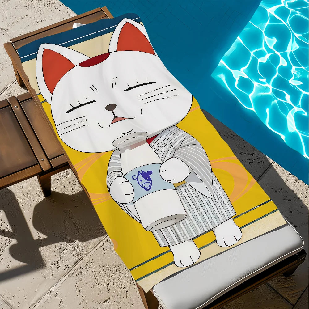 Anime Turbo Granny Cat Quick-Dry Beach Towel | Travel & Gym