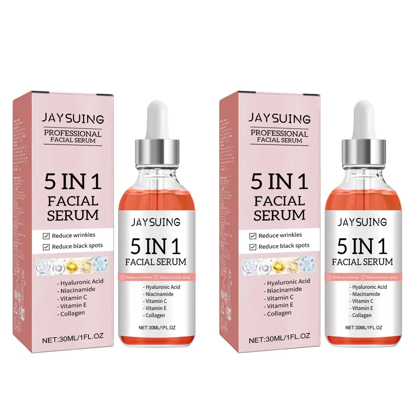 Jaysuing 5-in-1 Hyaluronic Acid Face Serum Vitamin C 30ml