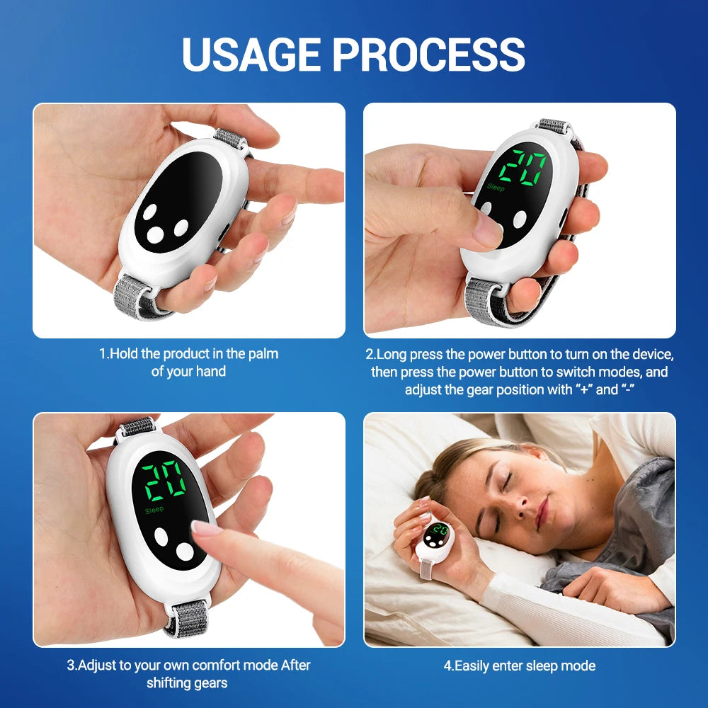 Hand Held Sleep Aid Device Anxiety Insomnia Relief Physical Hypnosis Smart Sleeper for Women&Men Massage Improved Sleeping Mood Peaceful Pleasures Health and Wellness