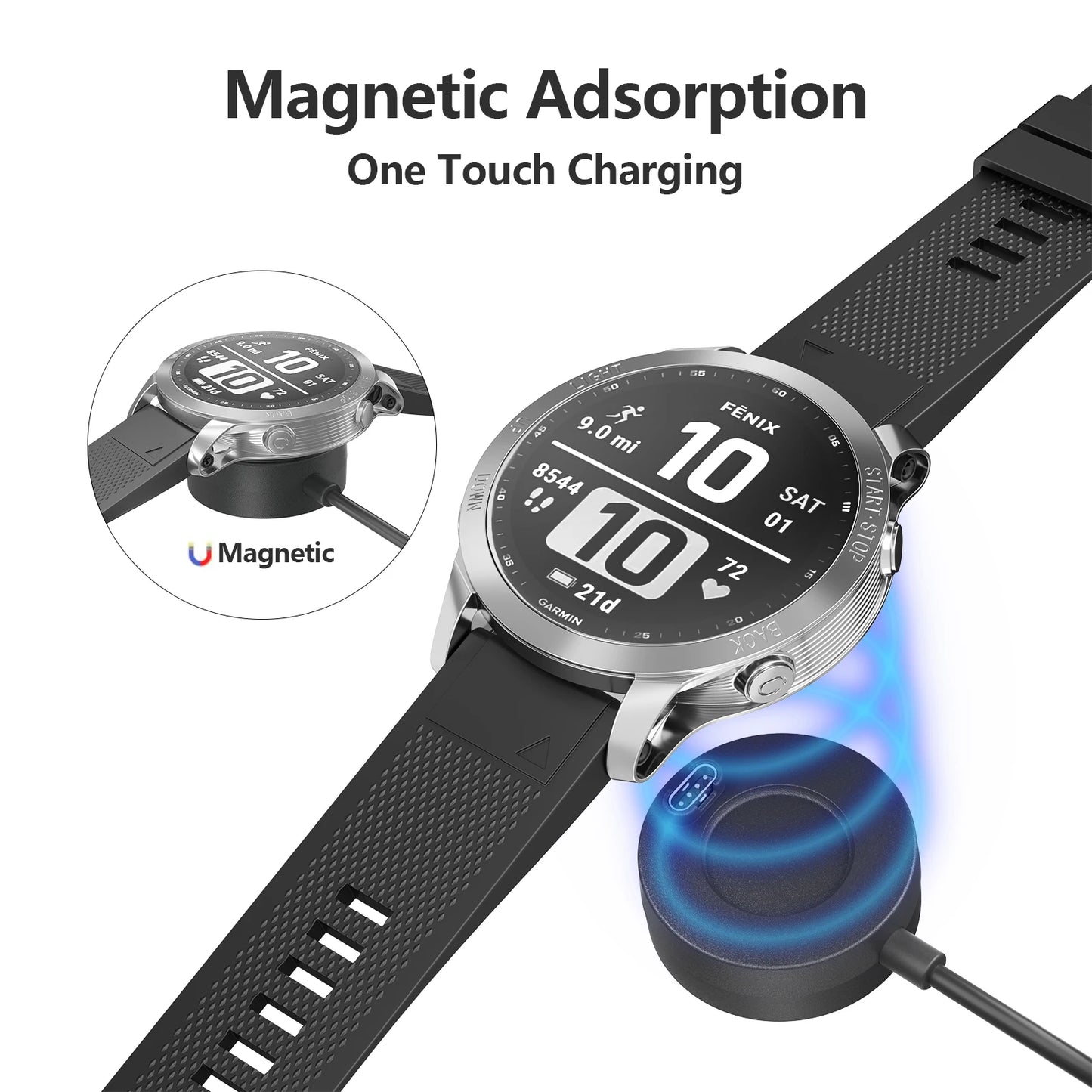 Magnetic Charger for Garmin Vivoactive Fenix Venu Forerunner
