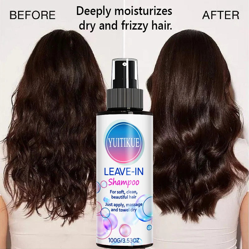 YUITIKUE Leave-In Shampoo | No-Rinse Cleansing Formula | For Soft, Clean & Beautiful Hair | Easy Apply, Massage & Towel Dry 100g Peaceful Pleasures Health and Wellness