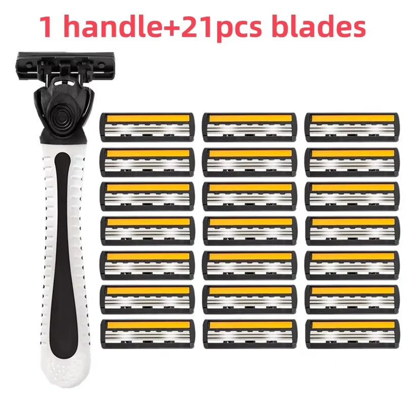 Men's 3-Blade Reusable Safety Razor | Barber-Style Shaver
