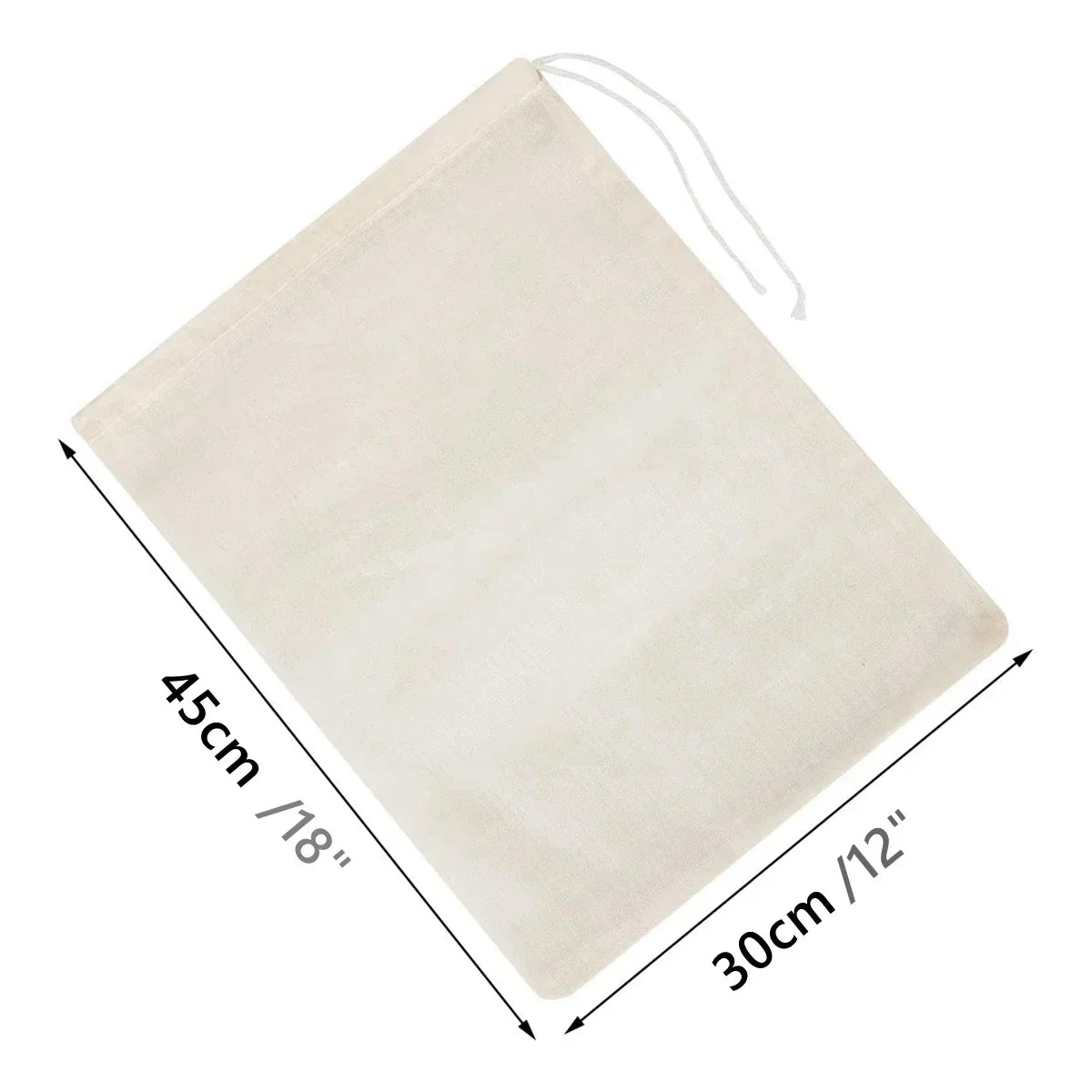 Nut Milk Bag Home Kitchen Gadgets Dish Drainer Kitchenware Reusable Unbleached Useful Things for Kitchen Dining Bar Filter Tools Peaceful Pleasures Health and Wellness 30x45cm 1pcs