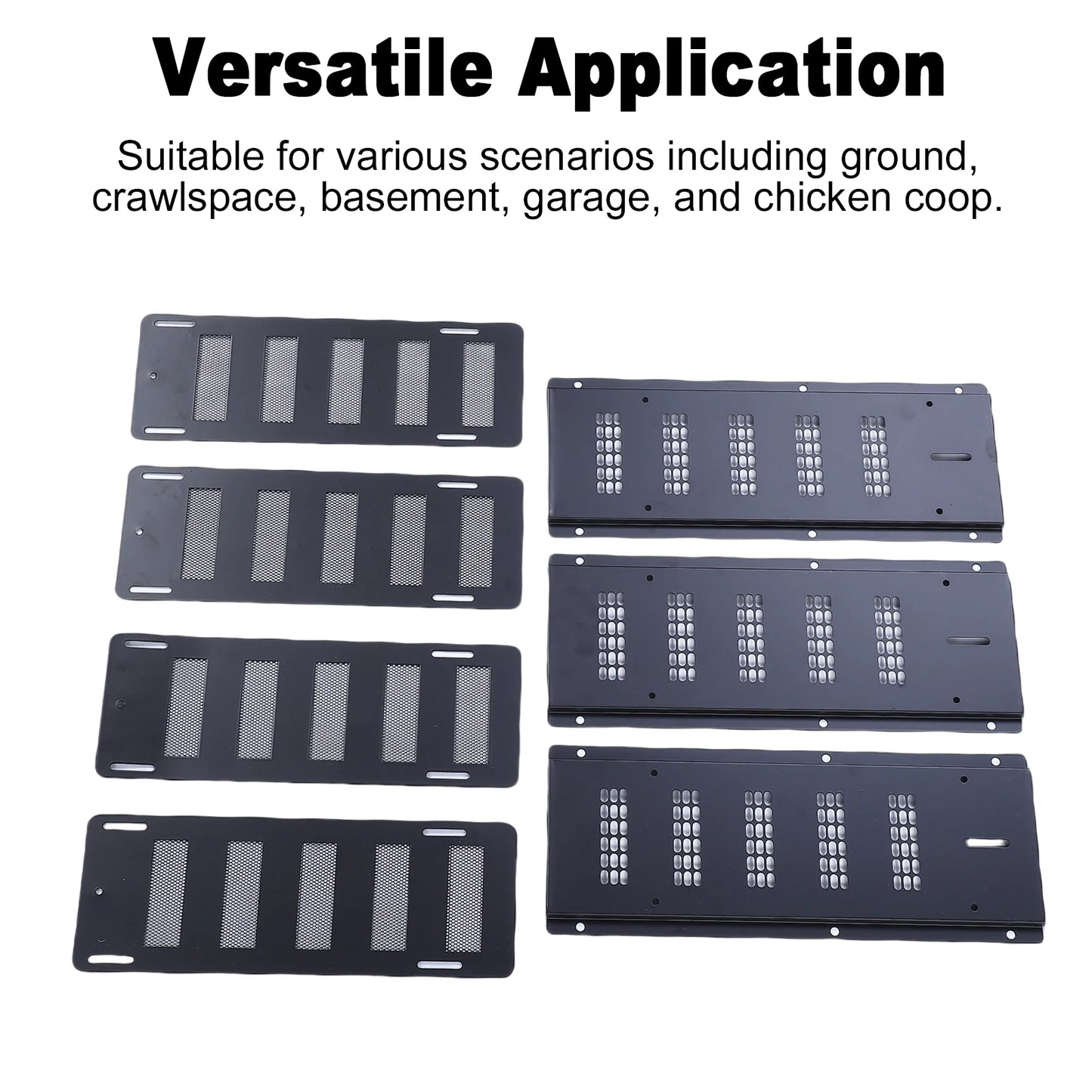 3-Pack Metal Crawl Space Vent Covers 16"x6.5" | Foundation Vents