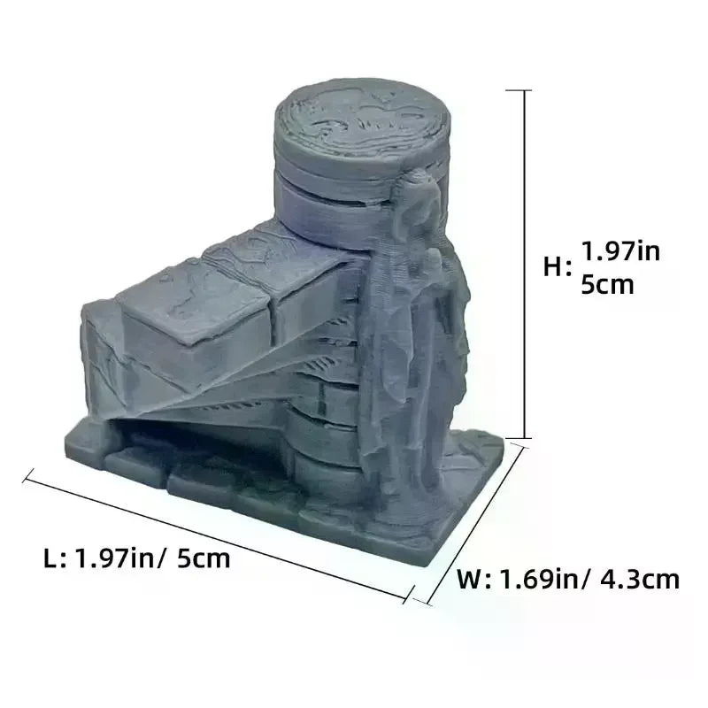 3D Printed Tomb Staircase Terrain for D&D Wargaming Miniatures
