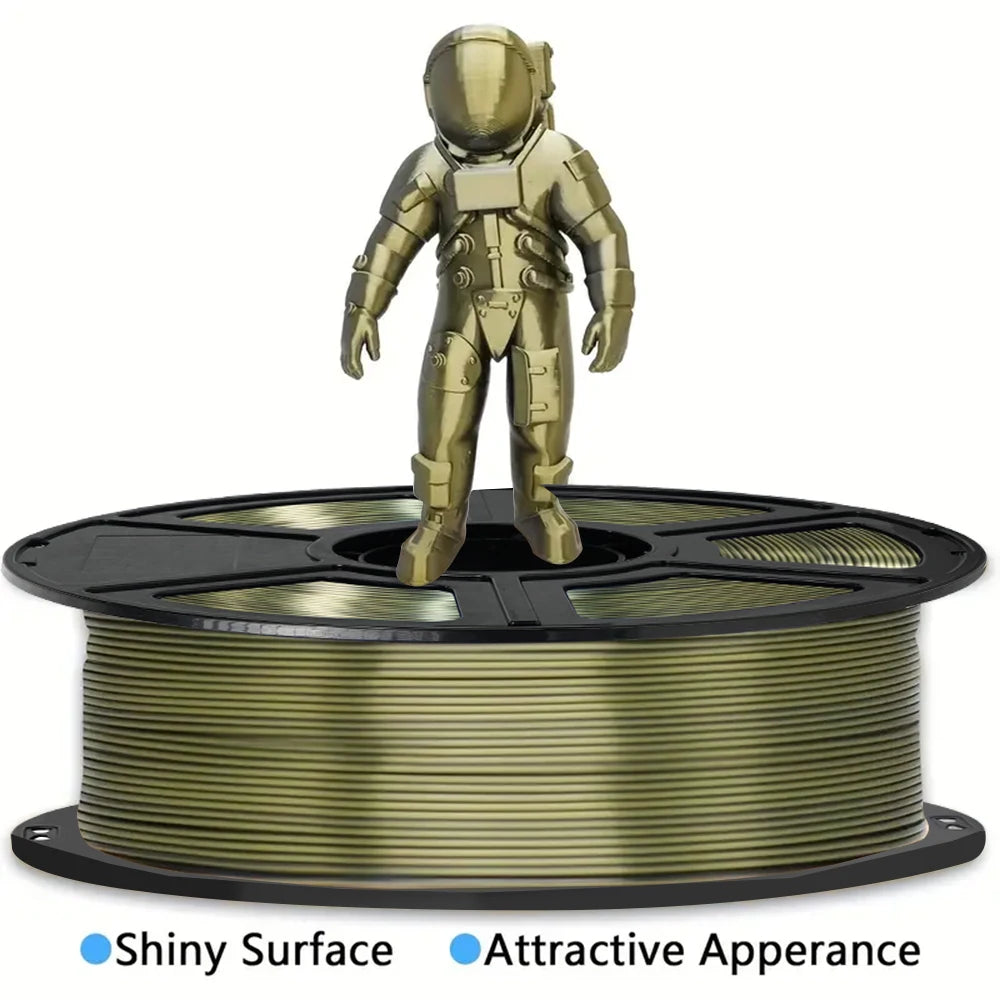Two-Color Silk PLA Filament 1.75mm Bronze Black 250g Spool