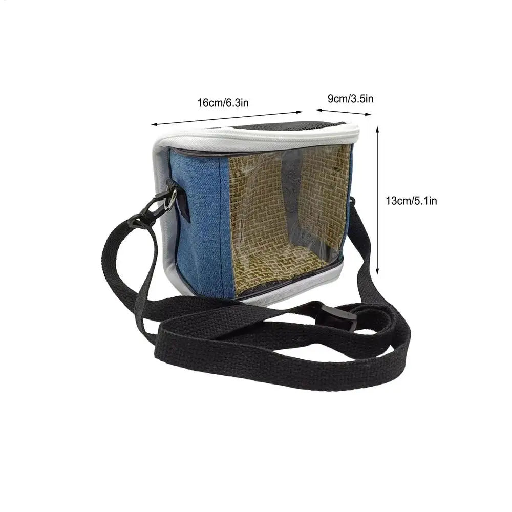 Breathable Bird Carrier Pouch Portable Travel Carrier for Lovebirds Cockatiels Macaw, Outdoor Carrying Bag for Vet Visit Walking Peaceful Pleasures Health and Wellness A
