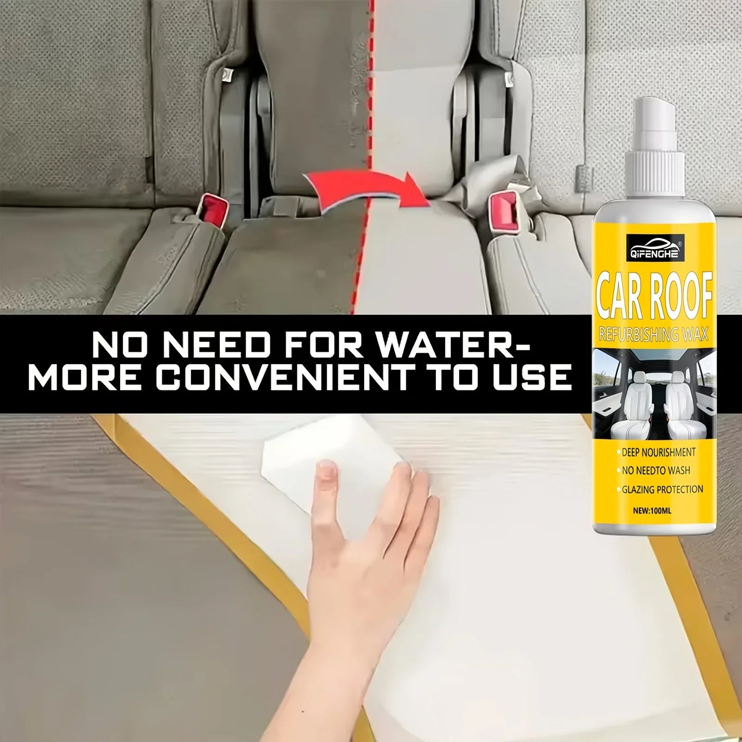 QIFENGHE Car Interior Cleaner Spray – Seat & Ceiling 3.38oz