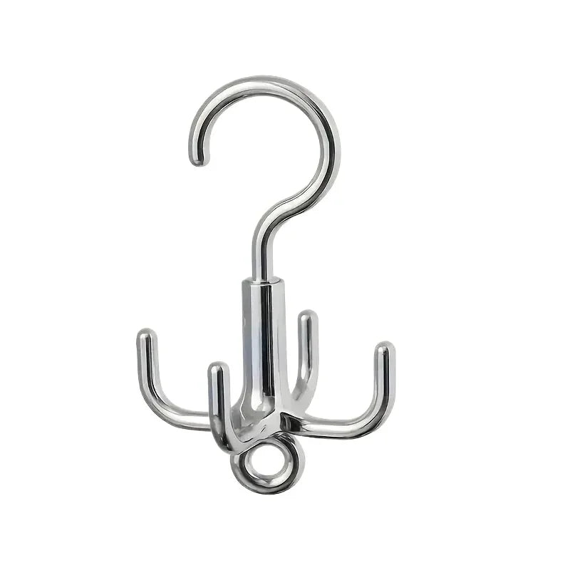 1/2 Pcs Four-claw Rotatable Hook Wardrobe Hanging Bag Belt Scarf Hat Storage Artifact Multifunctional Hanging Rack Storage Rack Peaceful Pleasures Health and Wellness 1pc