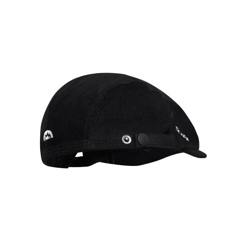 Embroidered Corduroy Beret Newsboy Cap | Unisex All-Season Hat