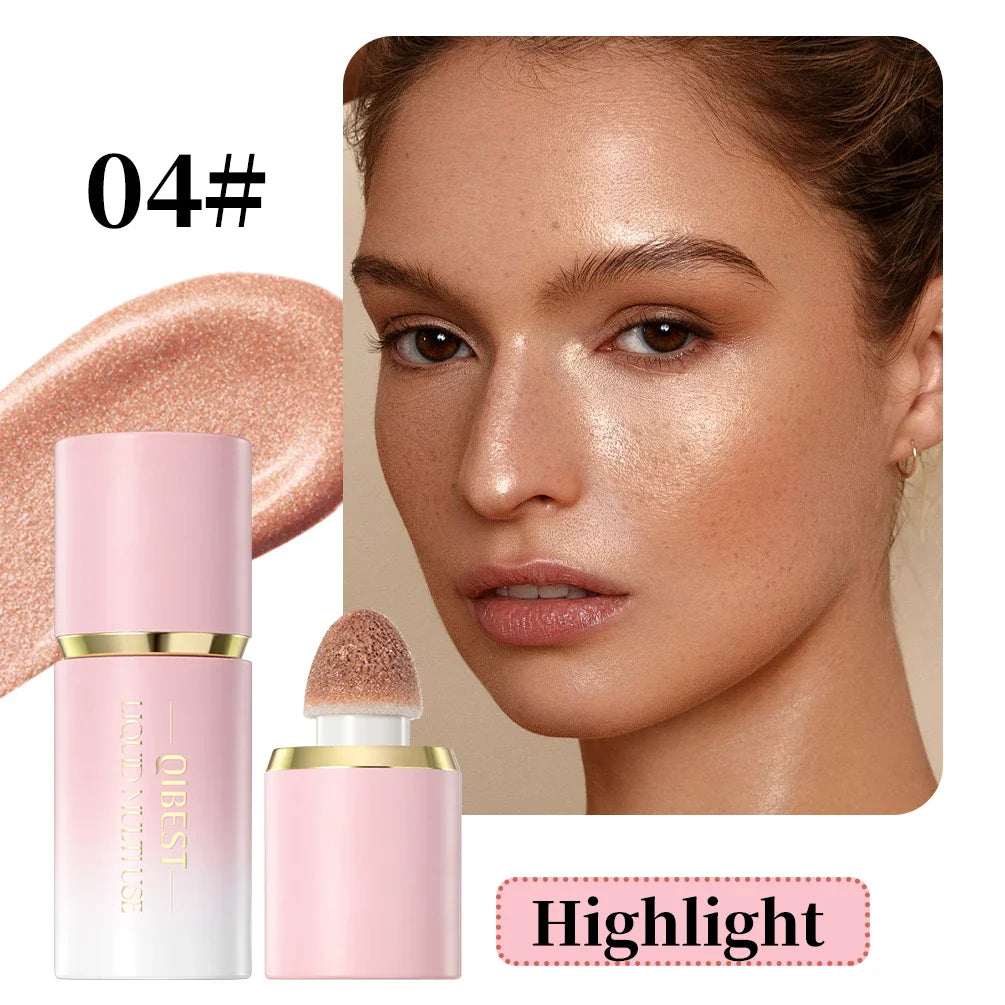 QiBest Liquid Blush Highlighter & Contour Stick – 6 Shades