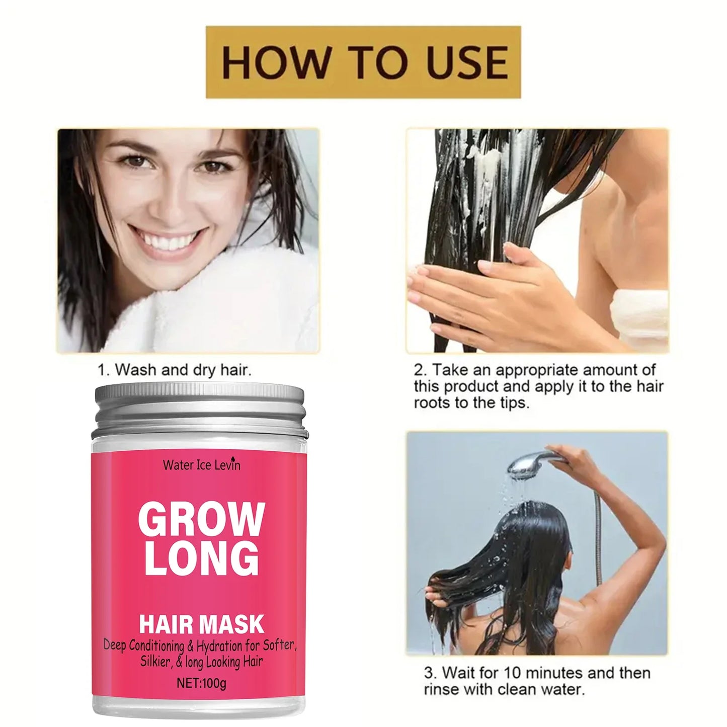Leave-In Hair Mask & Conditioner – Anti-Frizz, Keratin & Ginseng