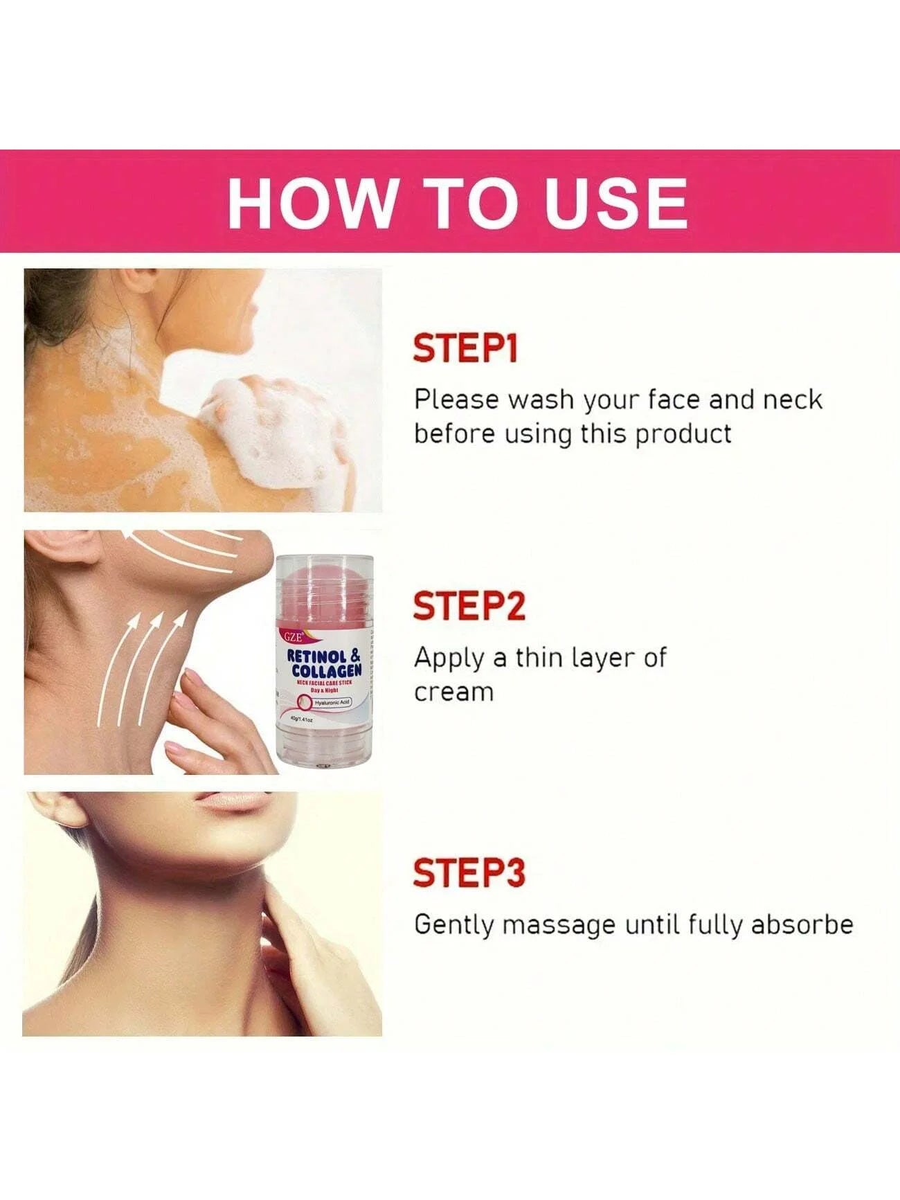 GZE Retinol & Collagen Neck Cream – Day & Night Moisturizer