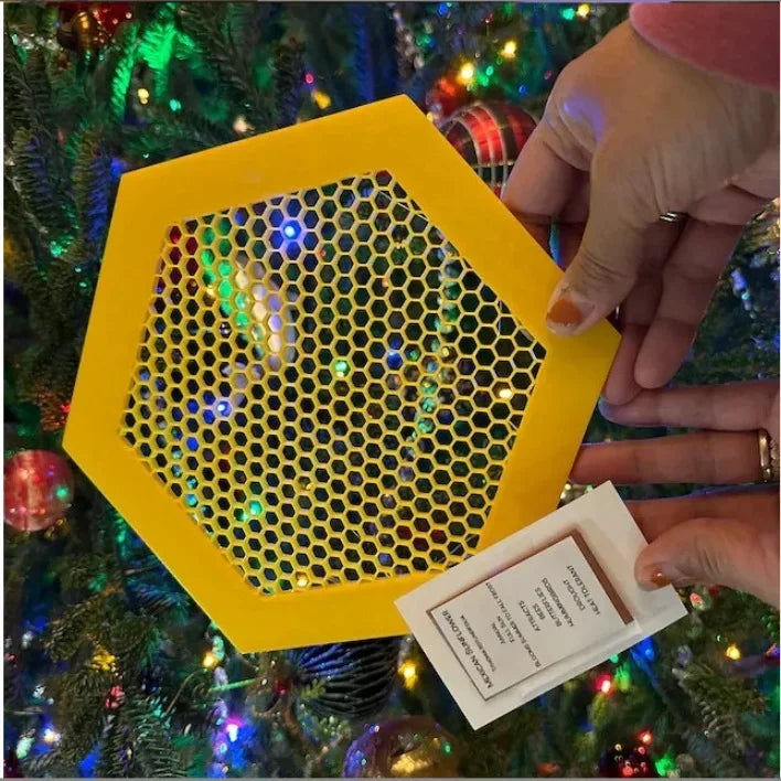 Anti-Drowning Bee Waterer – Hexagonal Acrylic Tray with Lure Cups for Beehive Hydration Peaceful Pleasures Health and Wellness