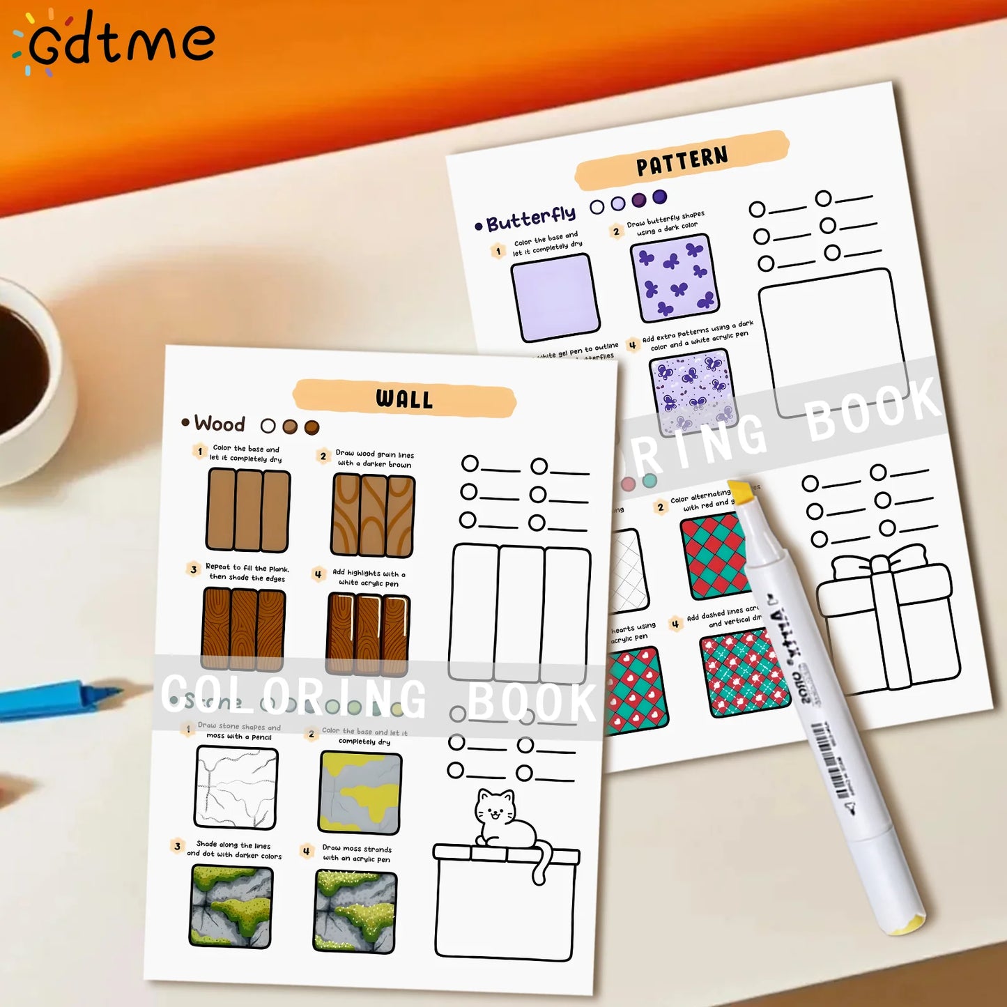 Adult DIY Coloring Book Bold Simple Home Leisure Relax Stress Relief