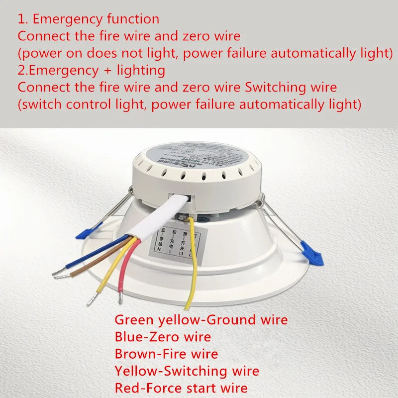 SHINEKNOT LED Emergency Recessed Ceiling Light 200–240V