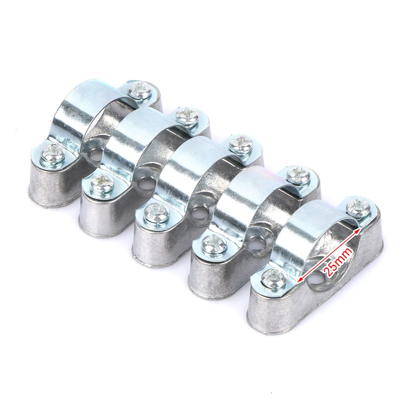 5Pcs Aluminum Alloy Pipe Clamp With Screw From The Wall Yards Away From The Wall Of The Card Card Line Pipe Clip 16 20 25 32mm Peaceful Pleasures Health and Wellness 25mm