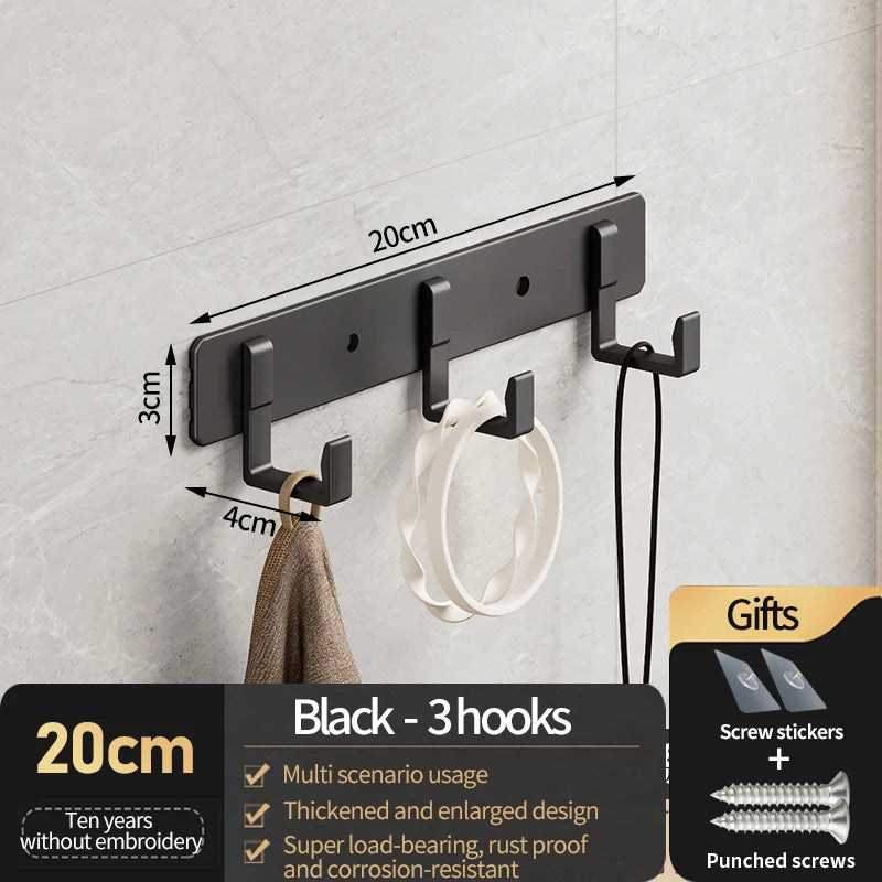 YUNJIEYA Aluminum Wall Hooks – Coat, Robe & Wardrobe Hanger